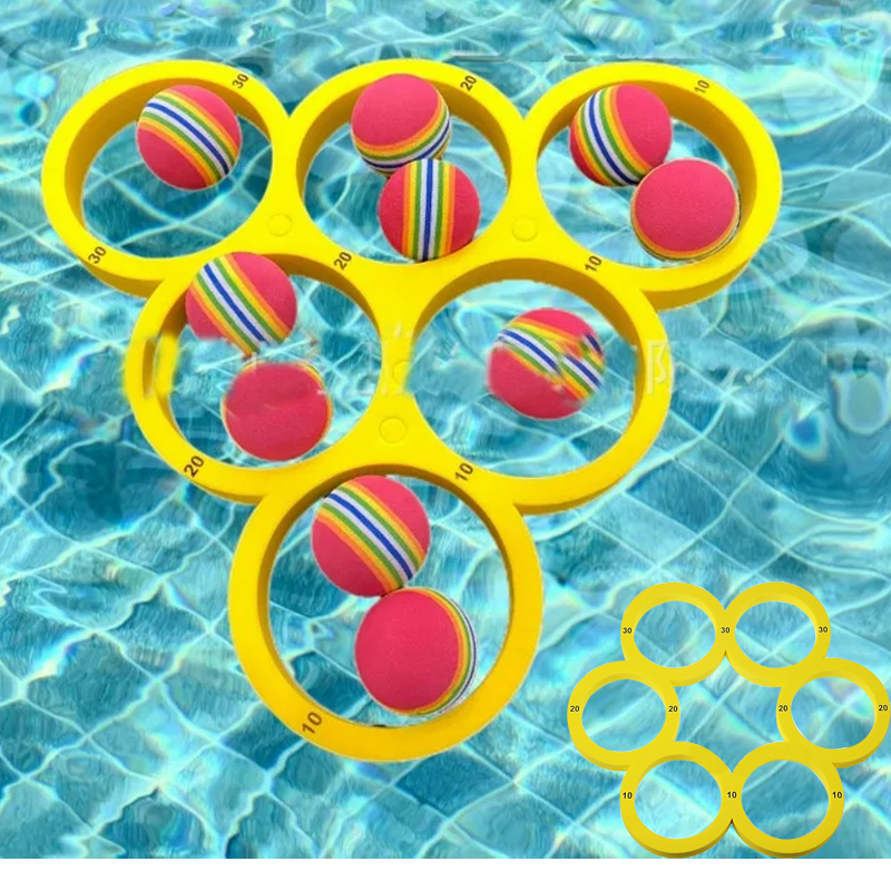 Игрушка для бассейна Fun Splash Водные виды спорта Плавающая игра в бассейн — прочный материал EVA, мяч случайного цвета, идеально подходит для летних развлечений