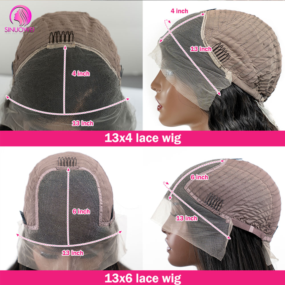 滑らかなブラジルの天然かつら,レースキャップ付き,180%, 13x4, 32インチ,34インチ,13x6,女性用