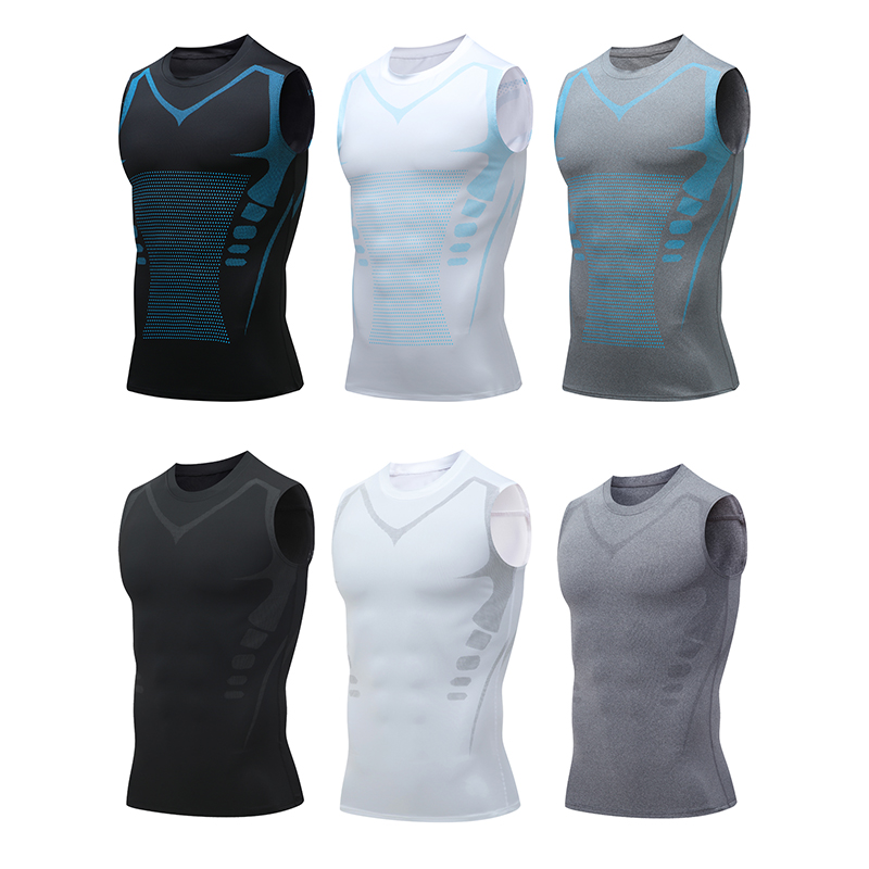 Kompression Tank Top Männer Gym Shirt Ärmel Quick Dry Druck Sportswear Männlichen Fitness Bodybuilding Weste Workout Muscle Top