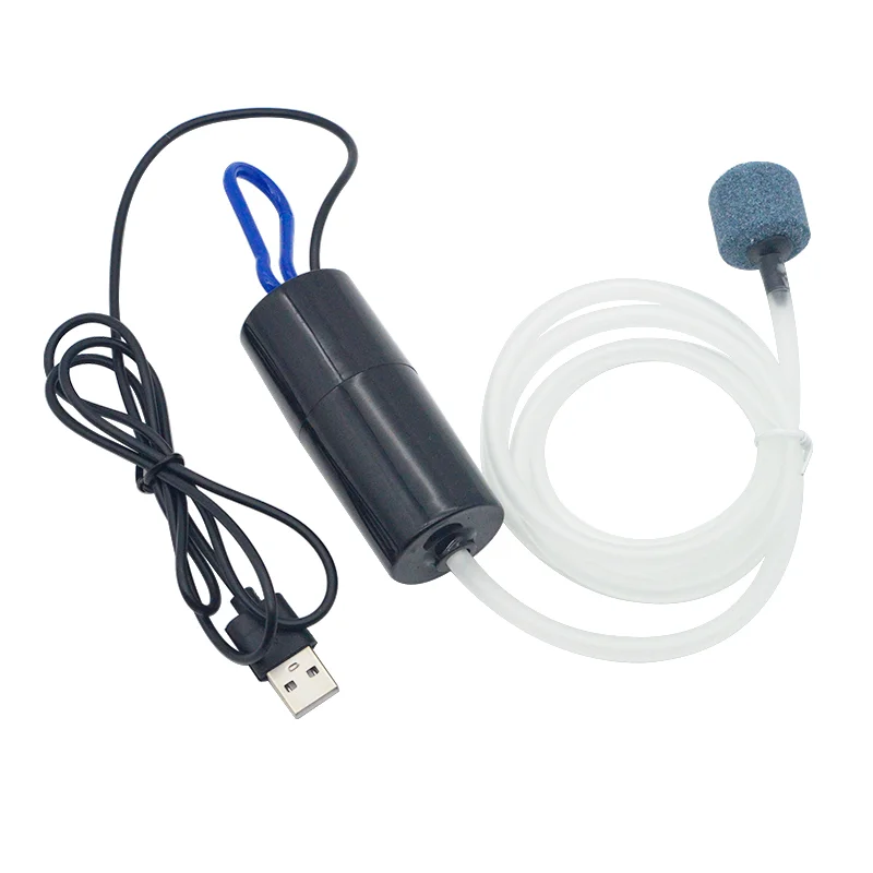 Draagbare USB aquariumluchtpomp, stille luchtcompressor, draagbare mini-oxygenator, oxygenator, aquariumaccessoires, 5V