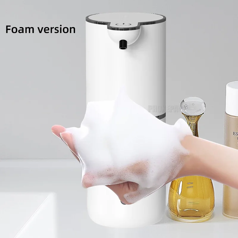 HOMEFISH Elektrischer Seifenspender, 380 ml, automatischer Schauminduktions-Handwaschflüssigkeitsspender, wiederaufladbare Schaummaschine