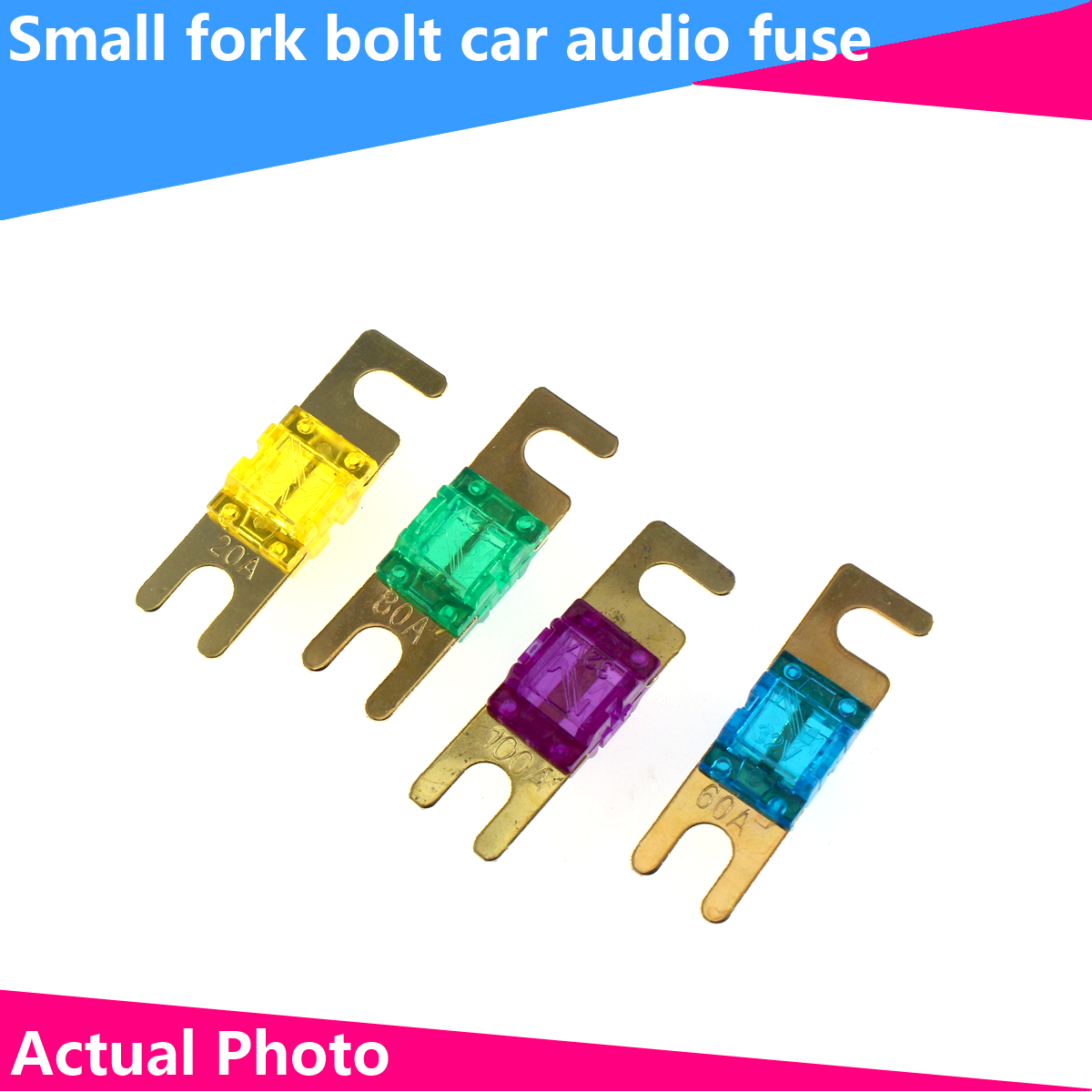 2PCS 15A 20A 30A 40A 50A 60A 70A 80A 100A Fuse Gold fuse