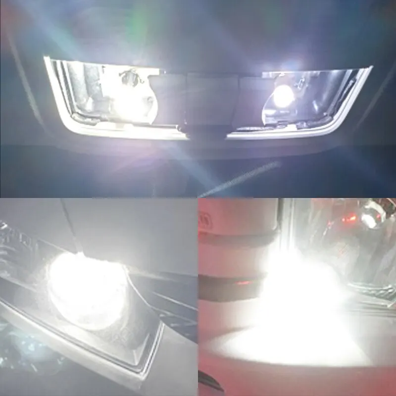 W5W H6W T4W LED สำหรับรถยนต์ BA9S 10x หลอดไฟ LED CANbus cob 2LED ป้ายทะเบียนรถตกแต่งภายในรถโคมไฟสีขาว