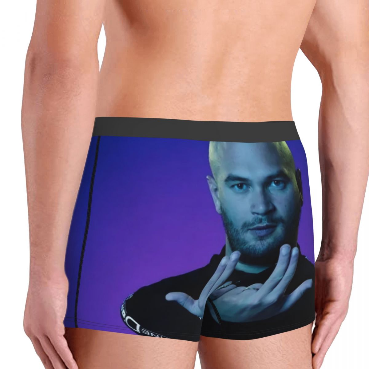 Novedad personalizada rapero francés Jul Boxers pantalones cortos bragas calzoncillos masculinos calzoncillos transpirables ropa interior