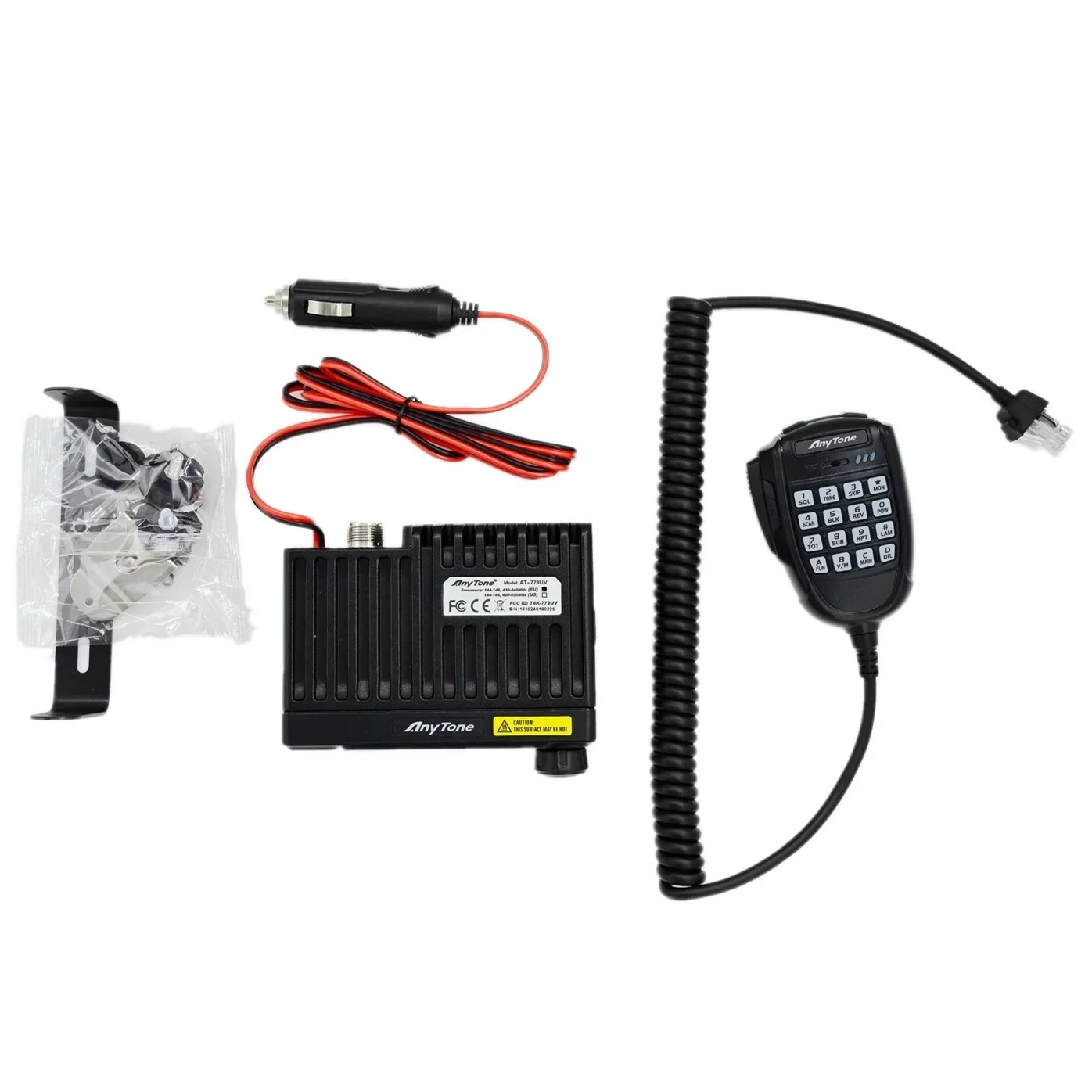 Anytone AT779UV Mobile Transceiver 20W VHF UHF 144-148Mhz 420-450Mhz Cigar Lighter Car Power Vehicle Wireless Intercom