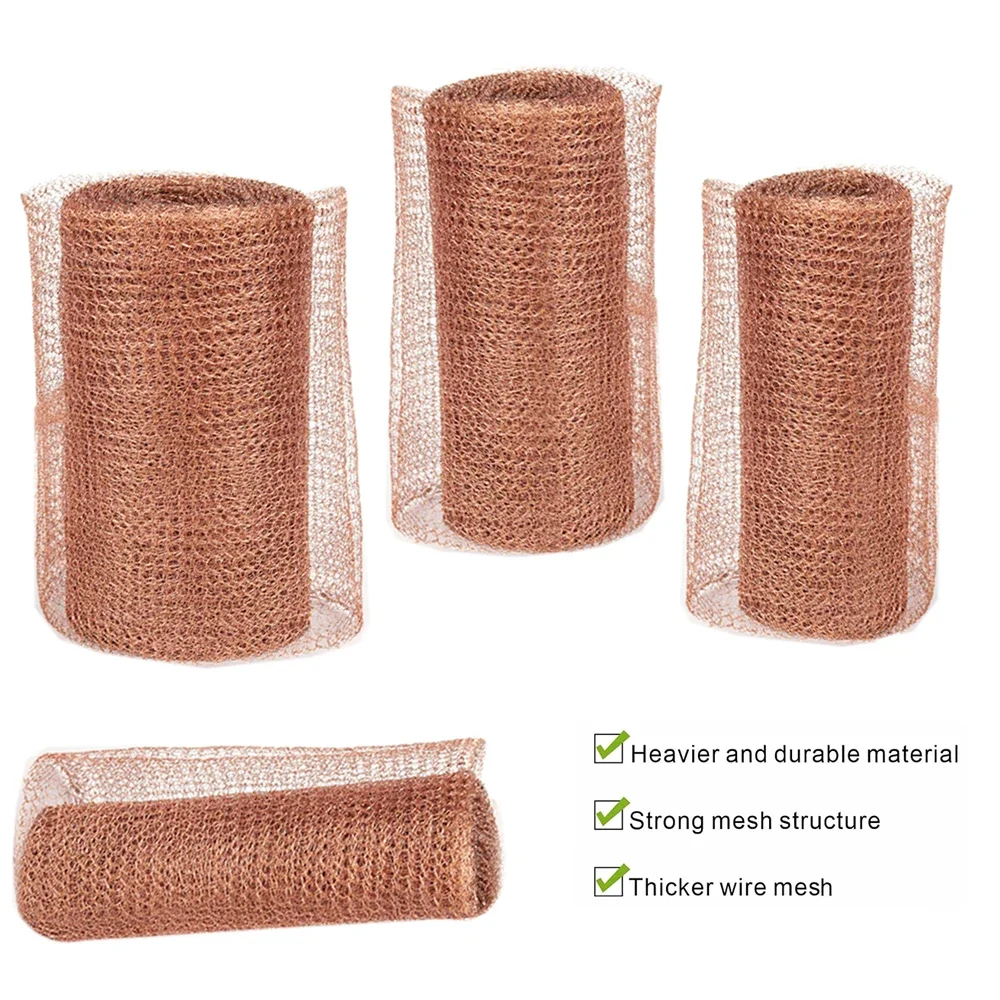 1-15M Pure Copper Mesh Anti Snail Copper Wire Filter Copper Mesh Decorative Garden Mesh Copper Mesh Woven Filter 12.7cm Wide
