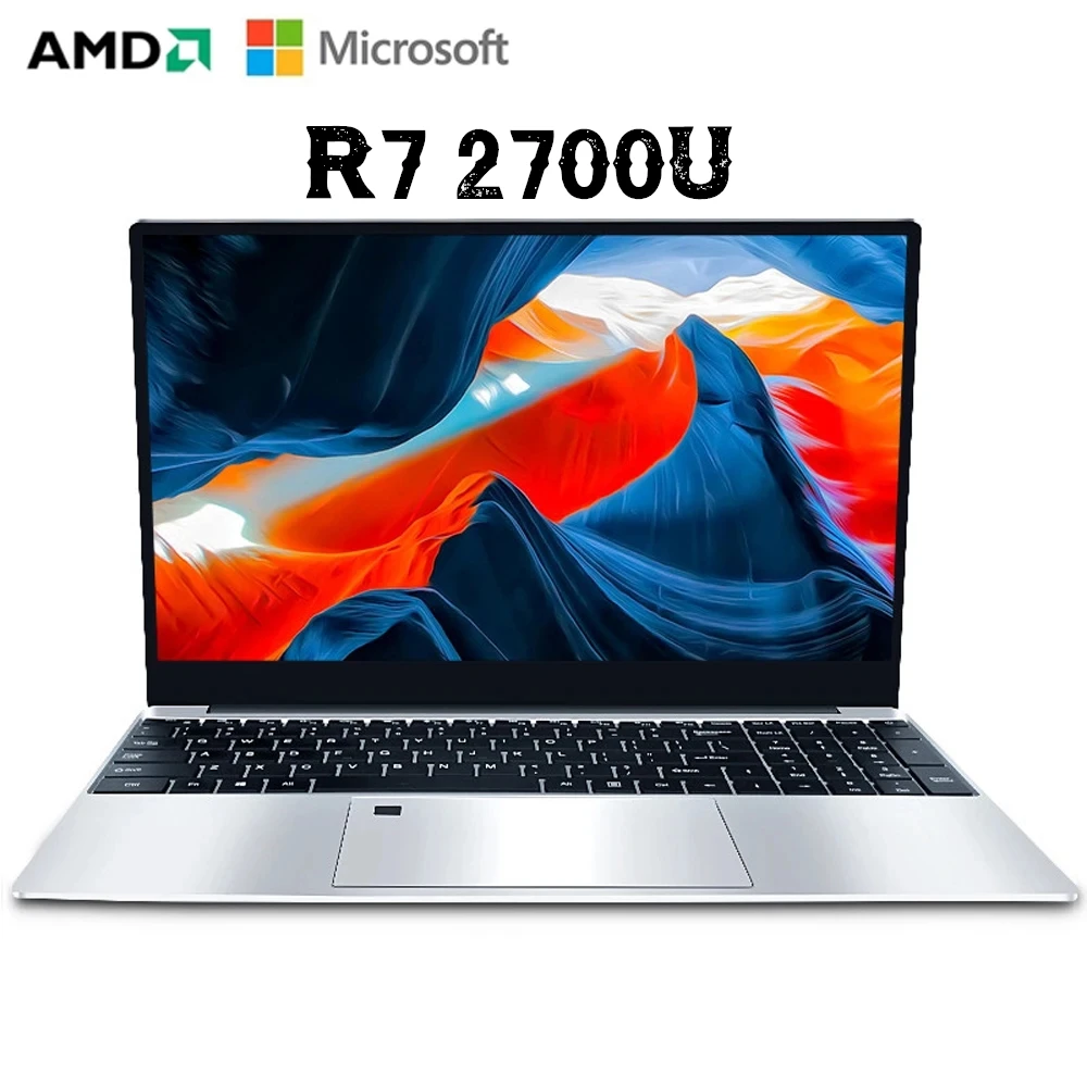 Laptop portátil para jogos de 3,8 GHz com AMD Ryzen 7 2700U, até 36 GB de RAM, SSD de 2 TB, Bluetooth, Windows 10/11 Pro e display IPS