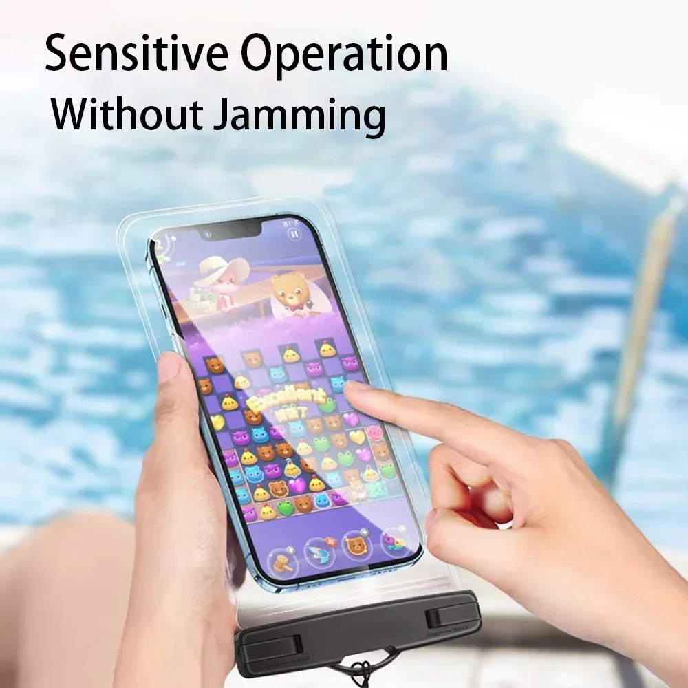 防水電話ケース水泳防水バッグユニバーサル水中プロテクターポーチカバー iPhone サムスン 6.7 "電話以下