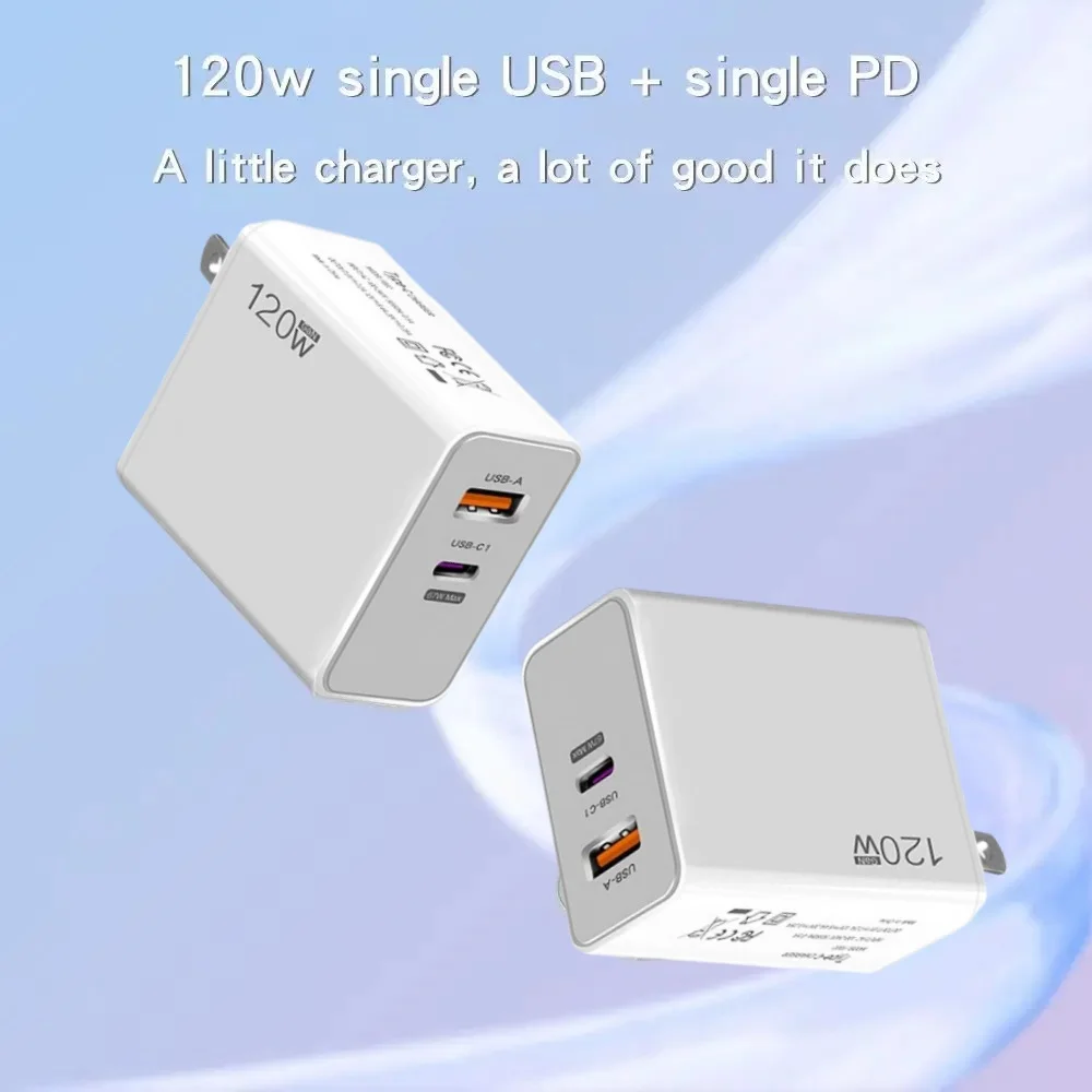 120 W USB Snelle Oplader Met Type C Kabel Snel Opladen Adapter Voor iPhone 16 Samsung Xiaomi Huawei PD Mobiele telefoons Snellader