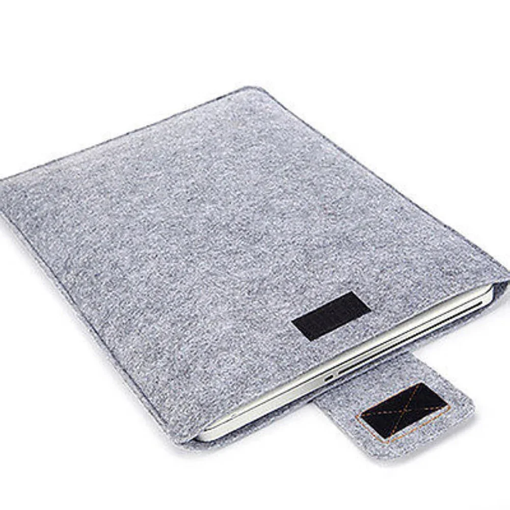 Funda de fieltro para MacBook Air Pro de 11/13/15 pulgadas, funda delgada para tableta, funda protectora de Color sólido, almacenamiento de ajuste Universal