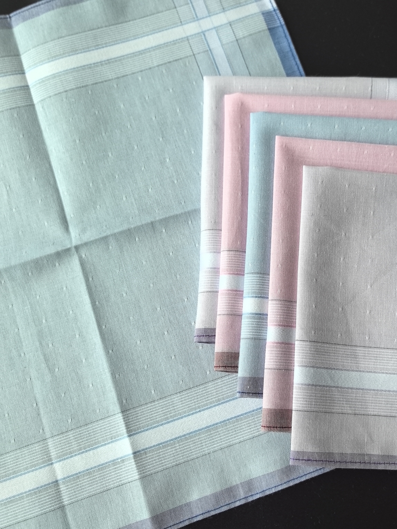 29 ซม./11.4 นิ้วผ้าฝ้าย jacquard MINI ผ้าเช็ดหน้า Universal แฟชั่นและประณีตตกแต่ง 6PCS,รุ่นบาง