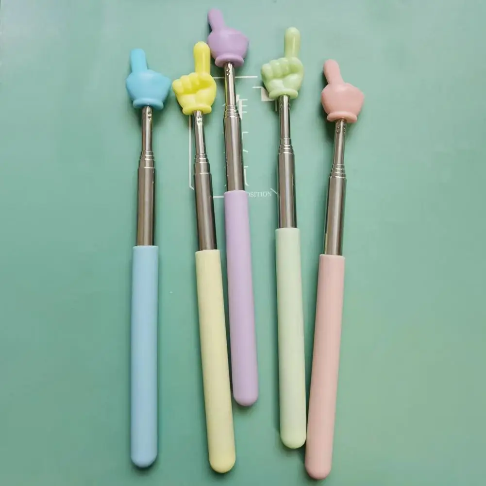 21cm Telescopic Finger Stick Professional Teaching Tool Teacher Pointer Stick Handheld Presenter Whiteboard Presentation Pointer
