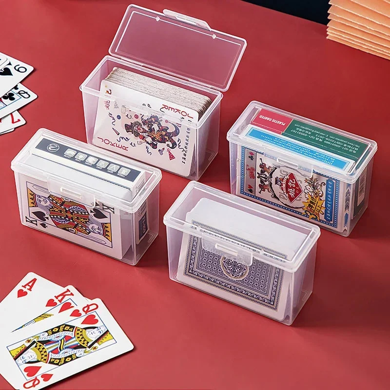 Neue Transparente Kunststoff Boxen Spielkarten Container PP Lagerung Fall Verpackung Poker Spiel Karte Box Für Brettspiele