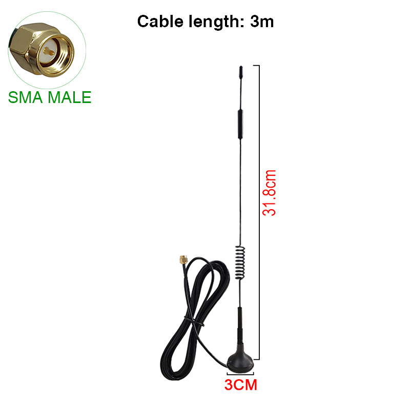 Gws 4g lte Antenne 10dbi sma männliche Antenne 0, 3-0, 5-698 MHz iot magnetische Basis 3m Saug antenne drahtloses Kabel für Modem router