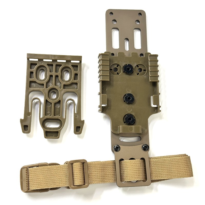 Adaptador de funda Modular táctica con kit QLS, plataforma de funda para pierna caída con correa para pierna, equipo de policía