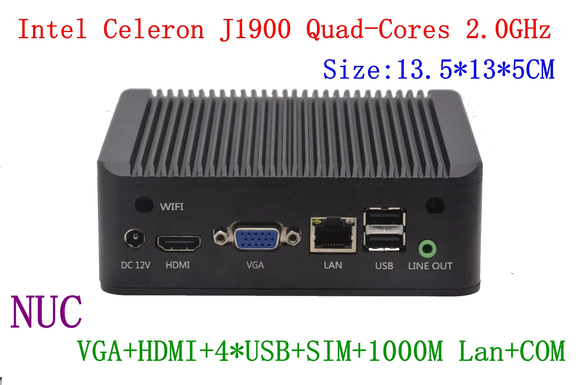 Hiệu Suất Cao Tính Dính Windows Celeron J1900 J1800 Quad Core 4G RAM 32G SSD Wifi 1HDMI VGA USB3.0