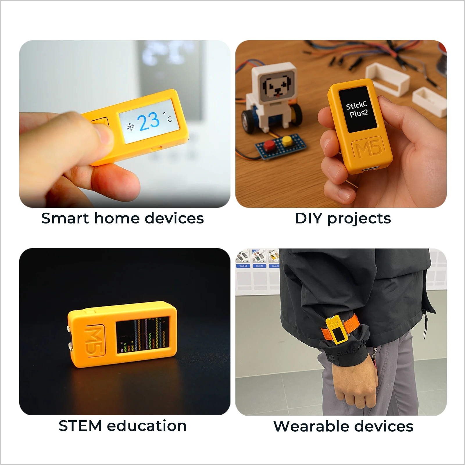 M5Stack Kit di sviluppo mini IoT ufficiale M5StickC PLUS2 ESP32-PICO Controller IoT TFTScreen IR e WiFi da 1,14 pollici