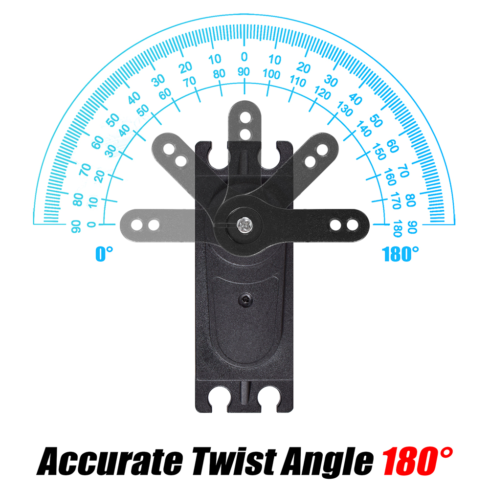 9imod Bürstenloses Servo 20/30/40 kg Gehäuse aus Aluminiumlegierung, wasserdichtes digitales Metallgetriebe-Servo für 1/8 1/10 RC Crawler Car Boat DIY