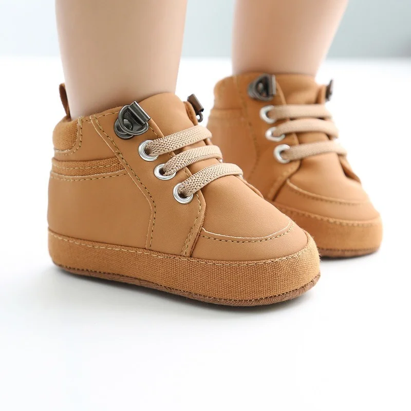 Baby Turnschuhe Kleinkind Jungen Mädchen Sport Schuhe Kleinkind Casual Baumwolle Sohle Anti-slip PU Erste Wanderer Kriechen Krippe Basketball schuhe