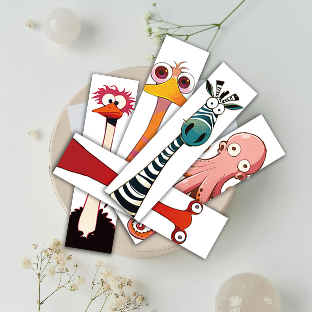 30pcs Funny Cute Cartoon Animals Meme Paper Bookmarks DIY Students Readers Book Lover Page Markers Library Office Page Marking