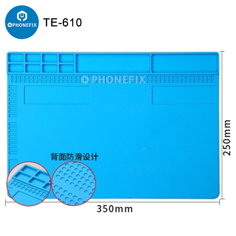 Durable ESD Silicon Soldering Mat Heat-Resistant Work Pad For Hot Air Gun soldering iron station repair thermal insulation pad