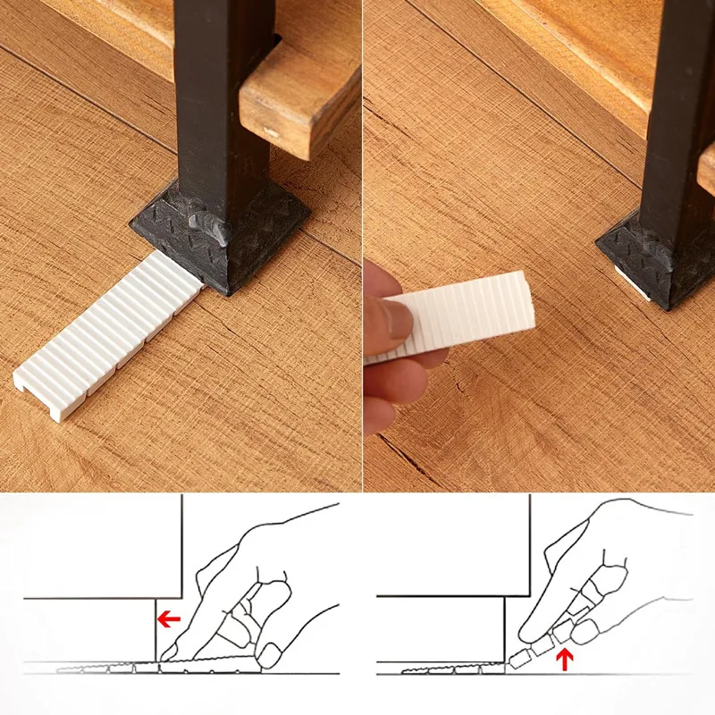 10 PCS พลาสติก Wedges Shims Leveling ตาราง Shims พรีเมี่ยมเฟอร์นิเจอร์ Levelers Shim Wedges สําหรับประตูตู้ใหม่