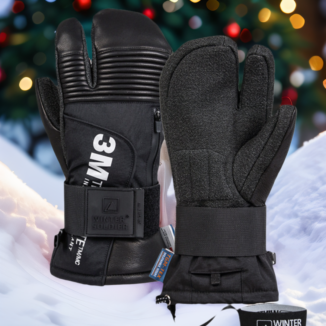 ski snowboardgloves  waterproof  professional  winter  men professional  alpine  snowboard gloves  with wrist protec with wrist