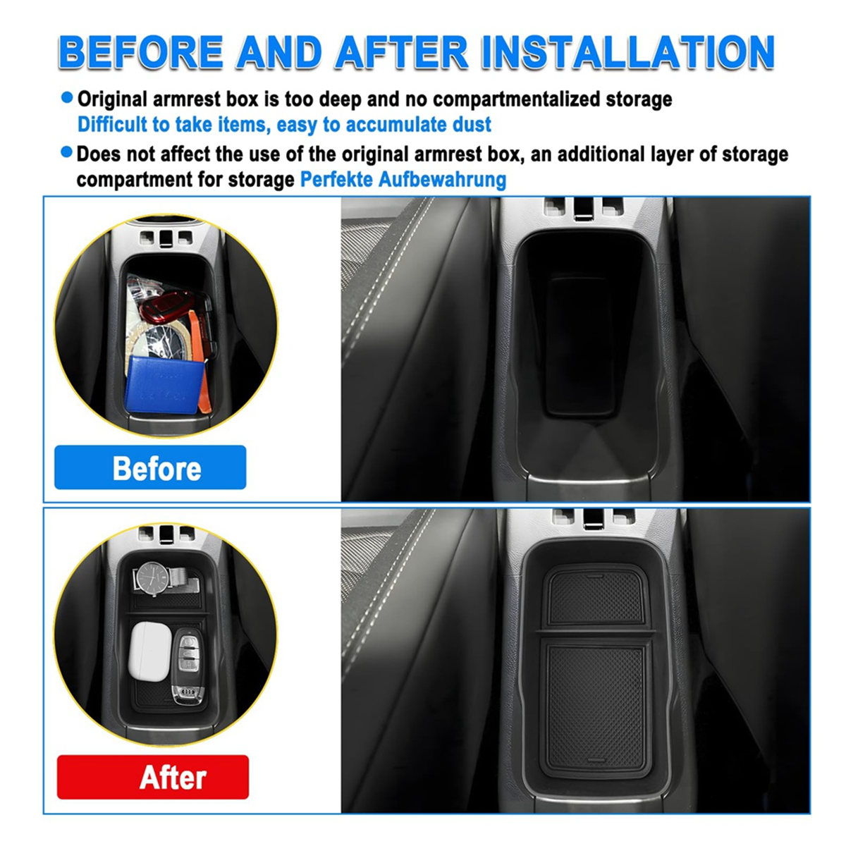 Centre คอนโซลจัดระเบียบคอนโซล, ถาดเก็บของที่พักแขนสำหรับรถจี๊ป avenger EV กล่อง2024ถุงมือ2023อุปกรณ์ตกแต่งภายใน