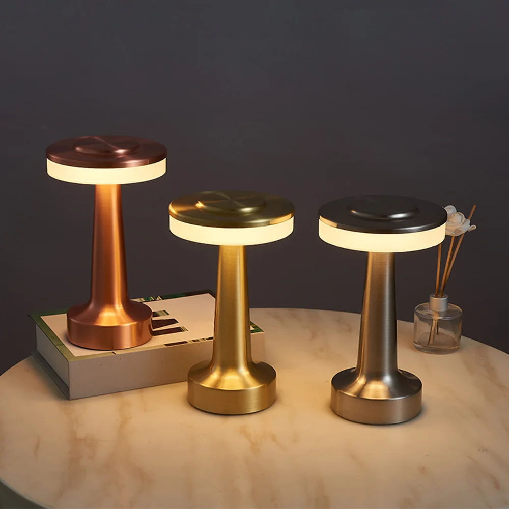 Retro lampa stołowa Led USB akumulator nieskończenie przyciemnialna lampka nocna oświetlenie kempingowe odpowiednie do lampy barowej oświetlenie otoczenia sypialni