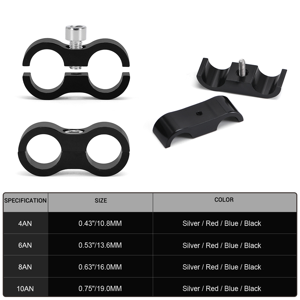 1pc universal de alumínio an4 an6 an8 an10 mangueira de borracha trançada linha braçadeira divisor boleto óleo combustível água mangueira tubo seprator kit