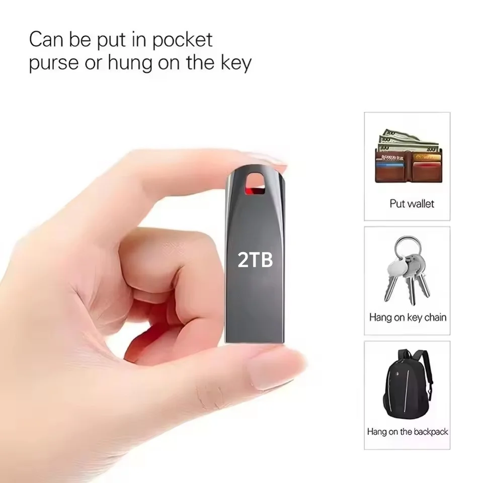 Xiaomi USB 3.0 Flash Drive 2TB High-Speed Transfer Pen Drive 2TB Super Large Capacity Waterproof Storage Devices For Computer