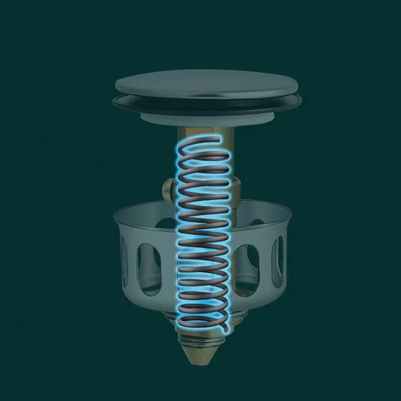 Drenos de bacia universal válvula de filtro de metal pop-up escorredor rolha de resíduos banheira filtro plug coletores de cabelo acessórios do banheiro