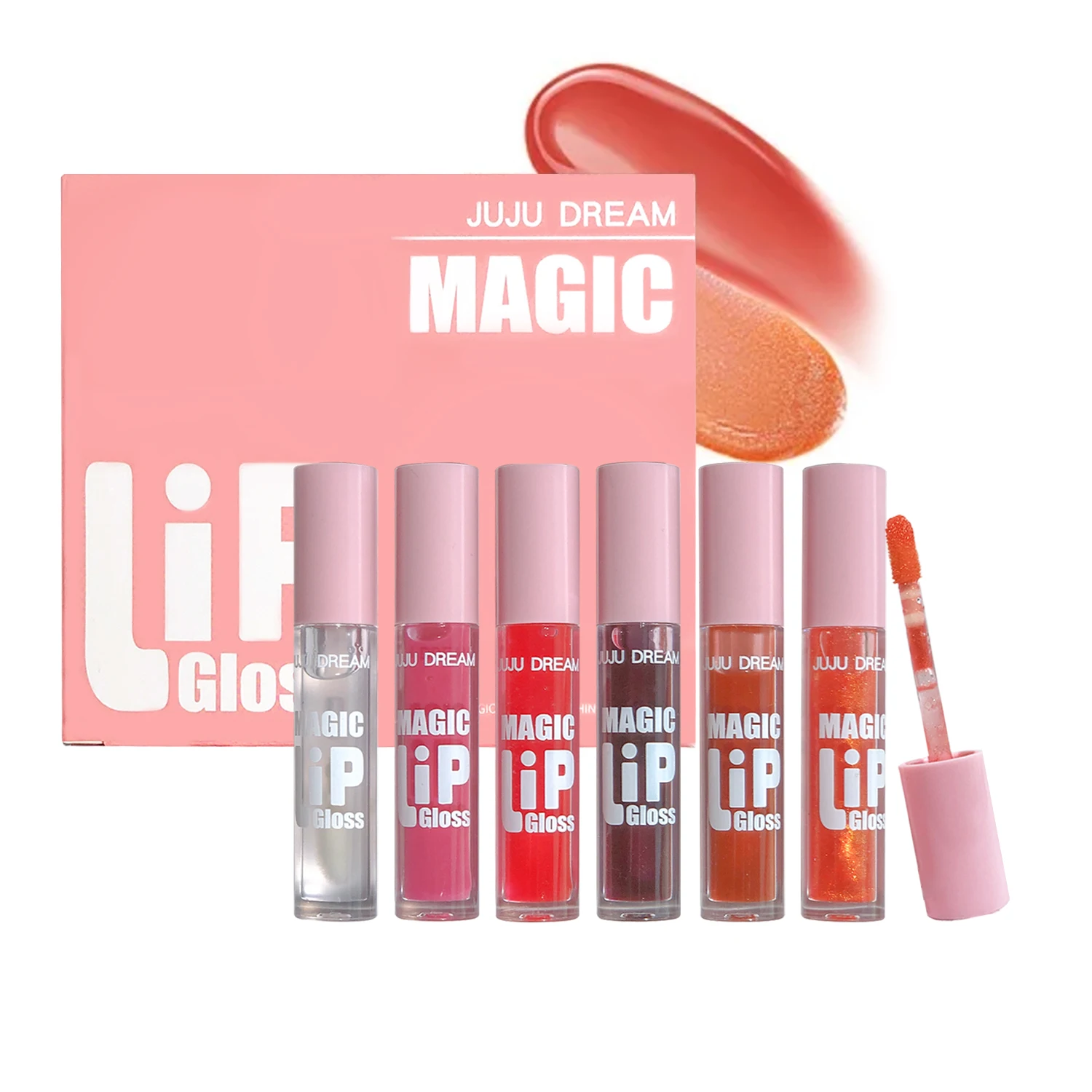 Set di lucidalabbra Fine Sparkling da 6 pezzi: set di lucidalabbra lucidi e idratanti, antiaderenti, non sbiaditi, facile da colorare, un regalo per le donne