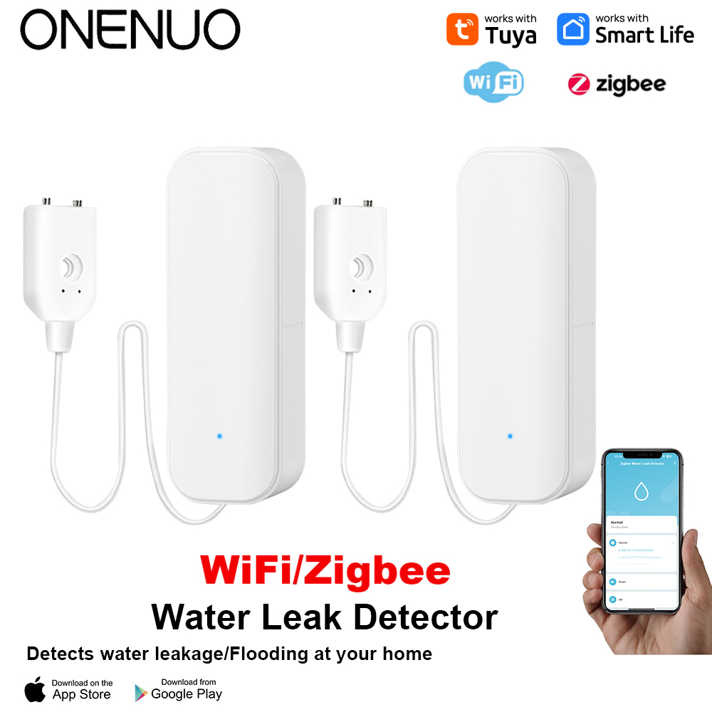 Sensor de nível de água wi-fi, alarme de vazamento tuya, detector de vazamento de inundação, aplicativo de vida doméstica inteligente, alerta de água, sistema de segurança de alarme de transbordamento