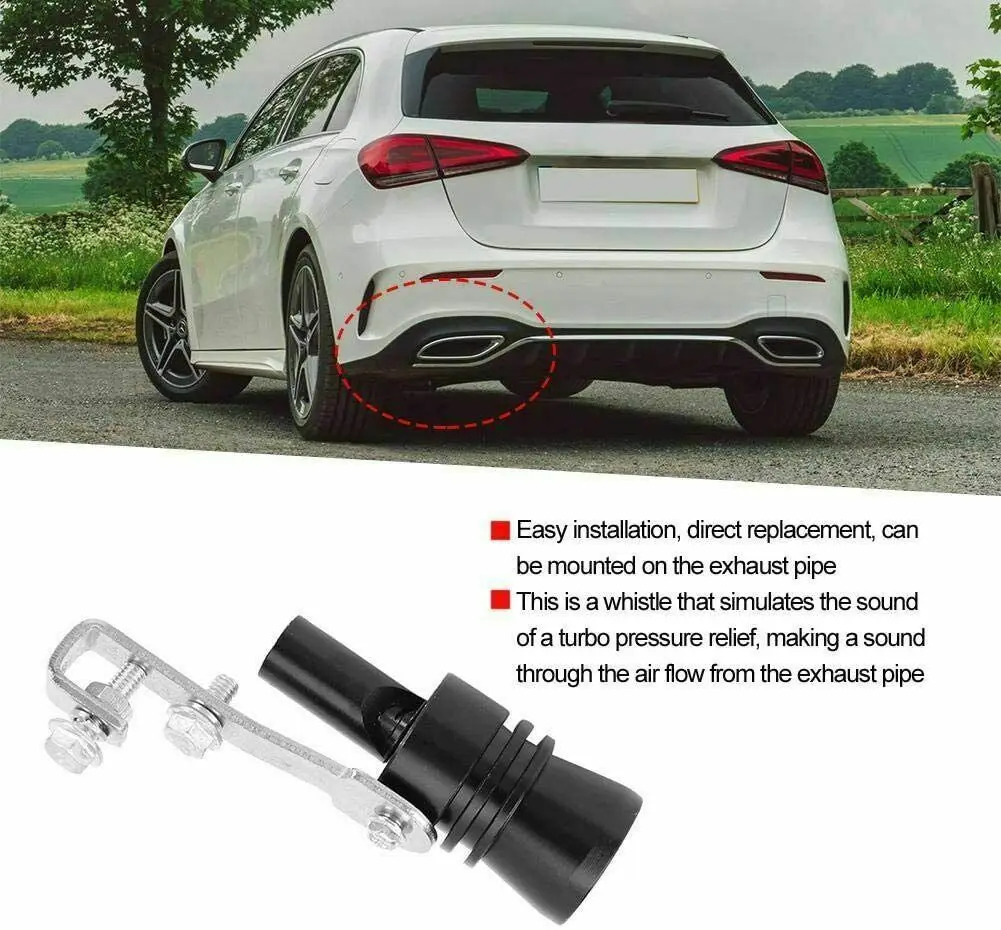 1 pçs turbo som endrohr auspuff turbopfeife tubo apito simulador de sopro para motocicleta modificação do carro tubo escape xl