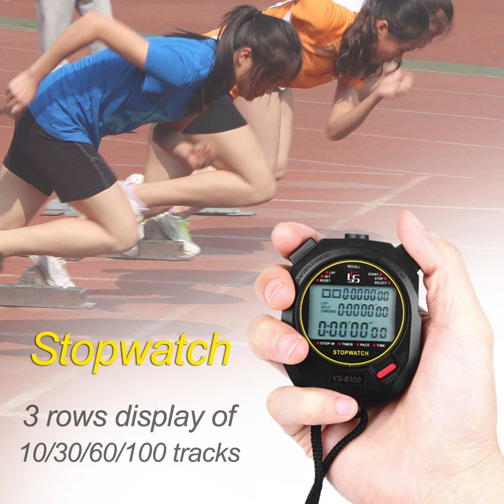 Cronómetro Digital de mano profesional, cronógrafo de entrenamiento para deportes al aire libre, cronógrafo, cronómetro, herramientas de precisión, 0,01 s