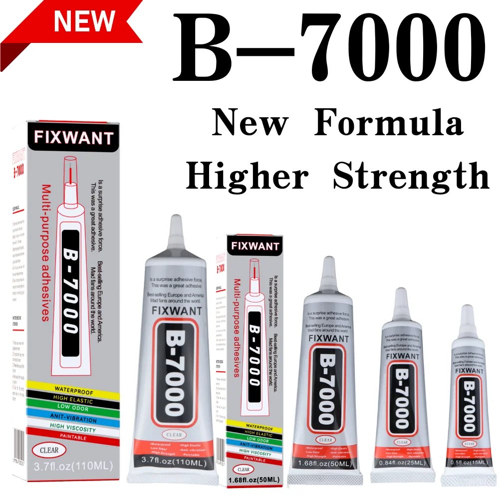 FIXWANT B-7000 ล้างซ่อมหน้าจอโทรศัพท์กาว B7000 Universal Diamond DIY กาวความแม่นยํา Applicator 15/25 /50/110ML
