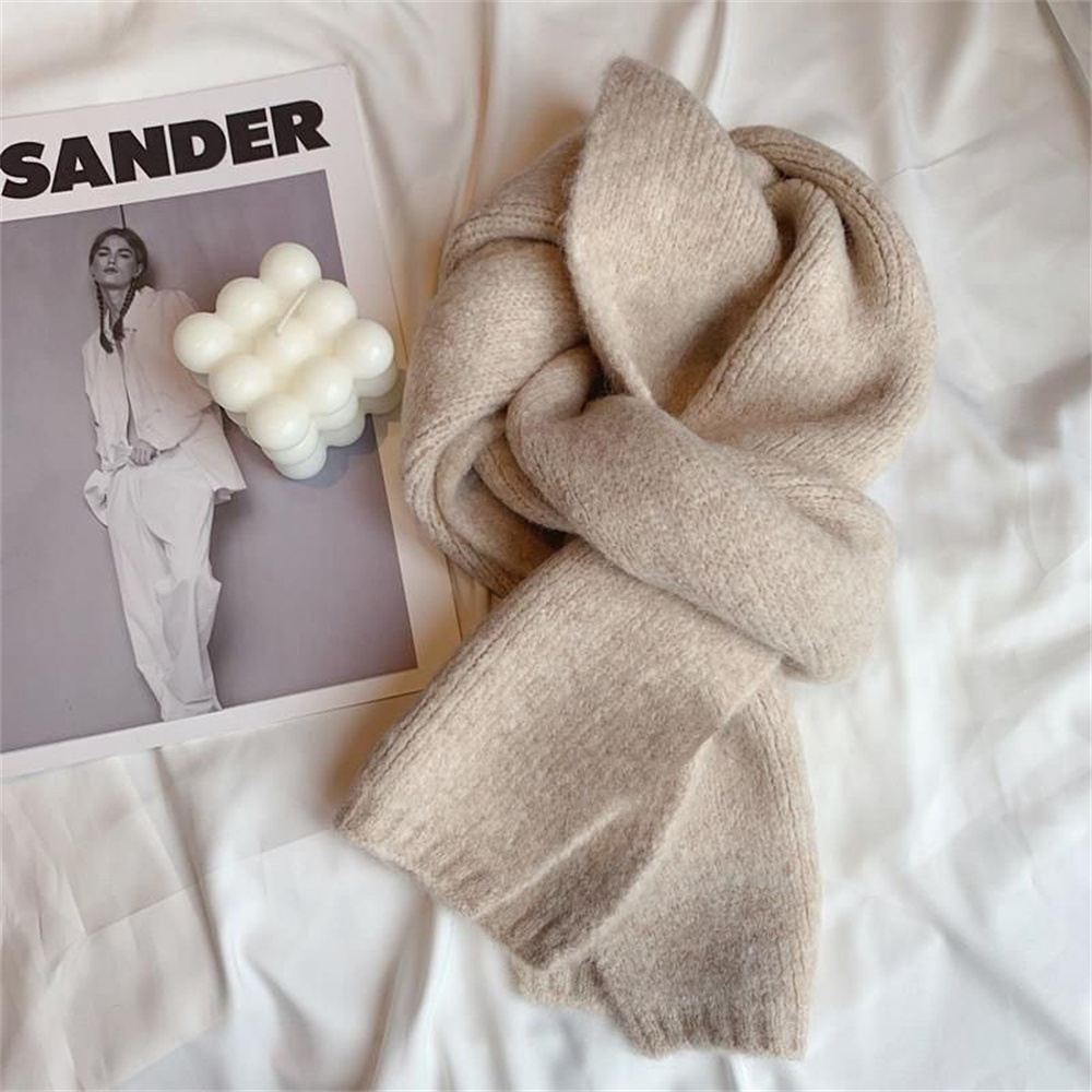 Pañuelo de cachemira para mujer, bufanda cálida con silenciador de mezcla de lana transpirable a la moda