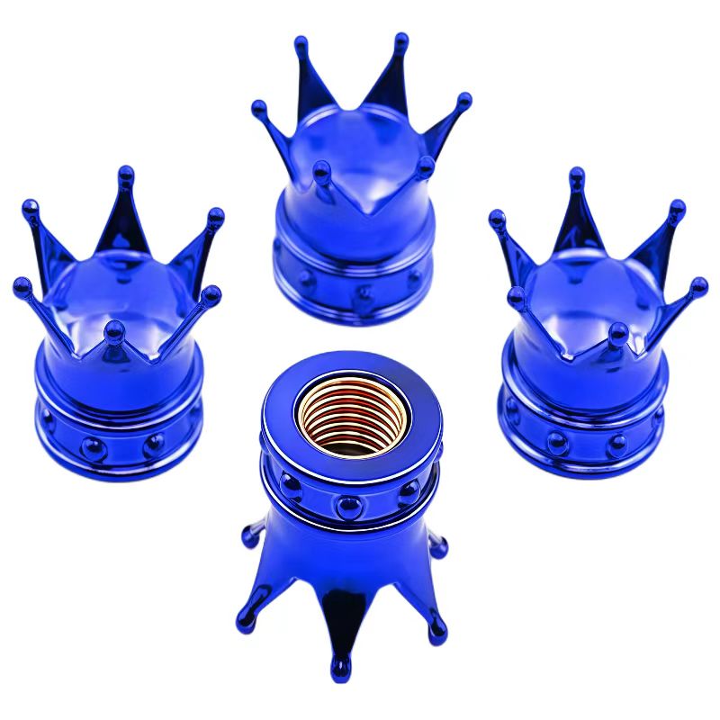 4 szt. Uniwersalne pokrywy zaworów koronowych powietrzne pyłoszczelne wodoodporne samochodowe osłony na felgi motocyklowe dekoracje samochodowe nakładki na zawory