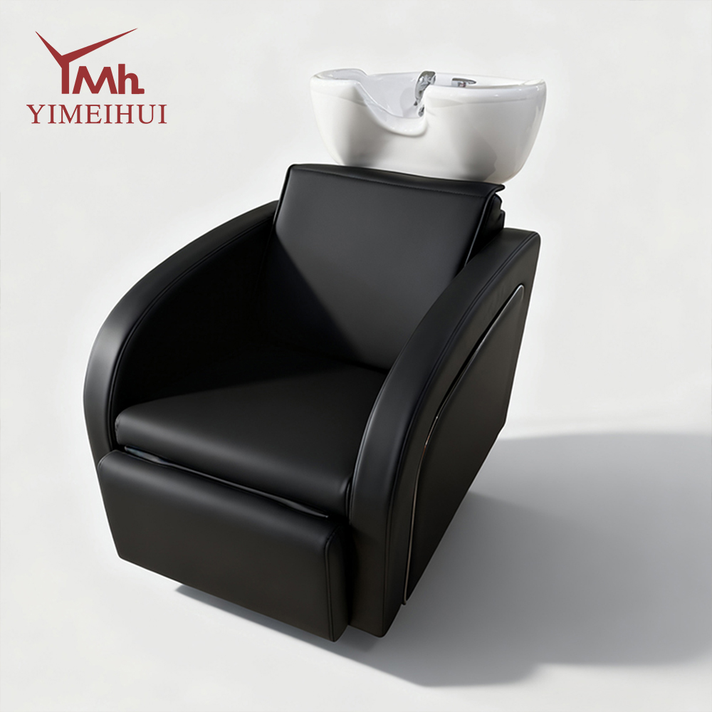 Hair Salon Backwash Washing Chair Massage Shampoo Bowl Bed Chair With Electric Leg-Rest