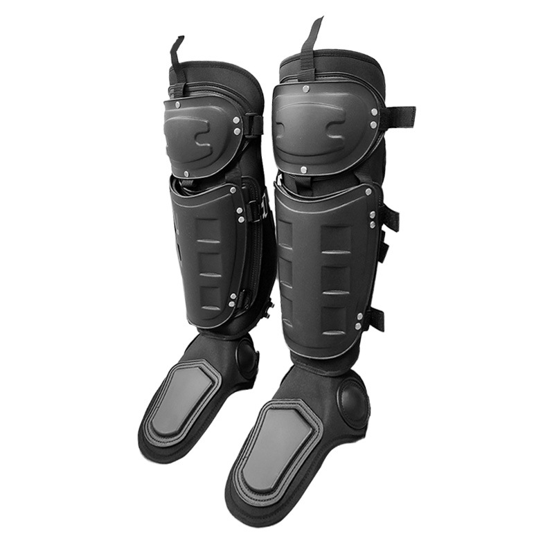 Protectores tácticos de armadura de pierna, trajes de armadura de protección de piernas, suministros de trajes antidisturbios, equipo protector de piernas y rodilleras de cuerpo completo