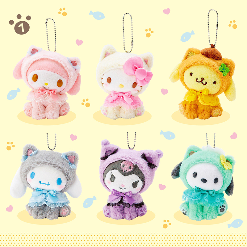 Sanrioed Kawaii Hello Kitty Kuromi плюшевая кукла игрушки кулон милый плюшевый брелок сумка кулон рождественские подарки 12 см