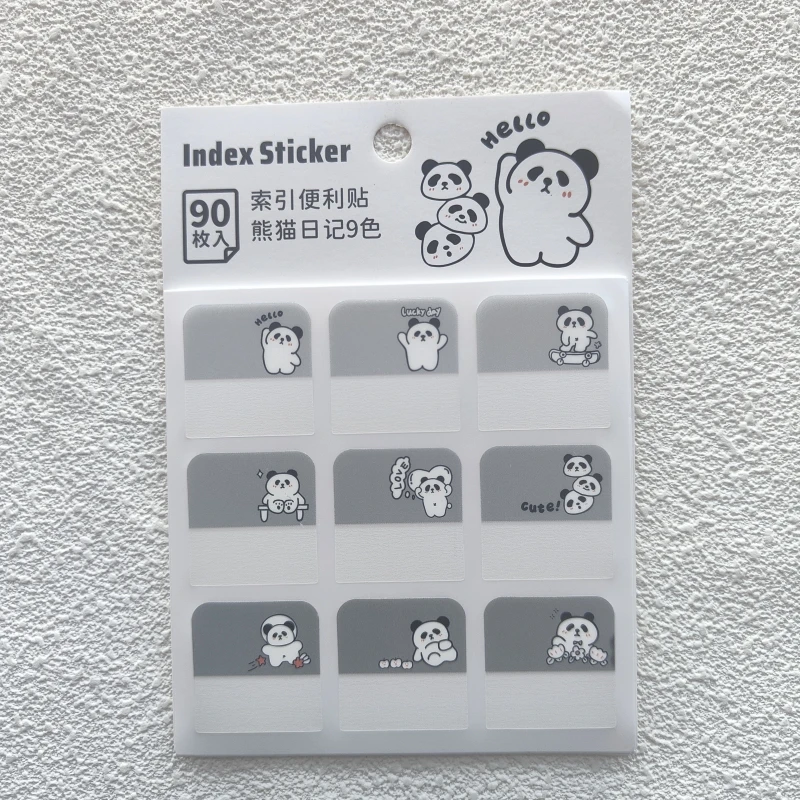 KindFuny 60/90/180PCS Index Tabs Multicolor Classification Stickers Stationery Index Label Memo Notebook Cute Stickers Notes