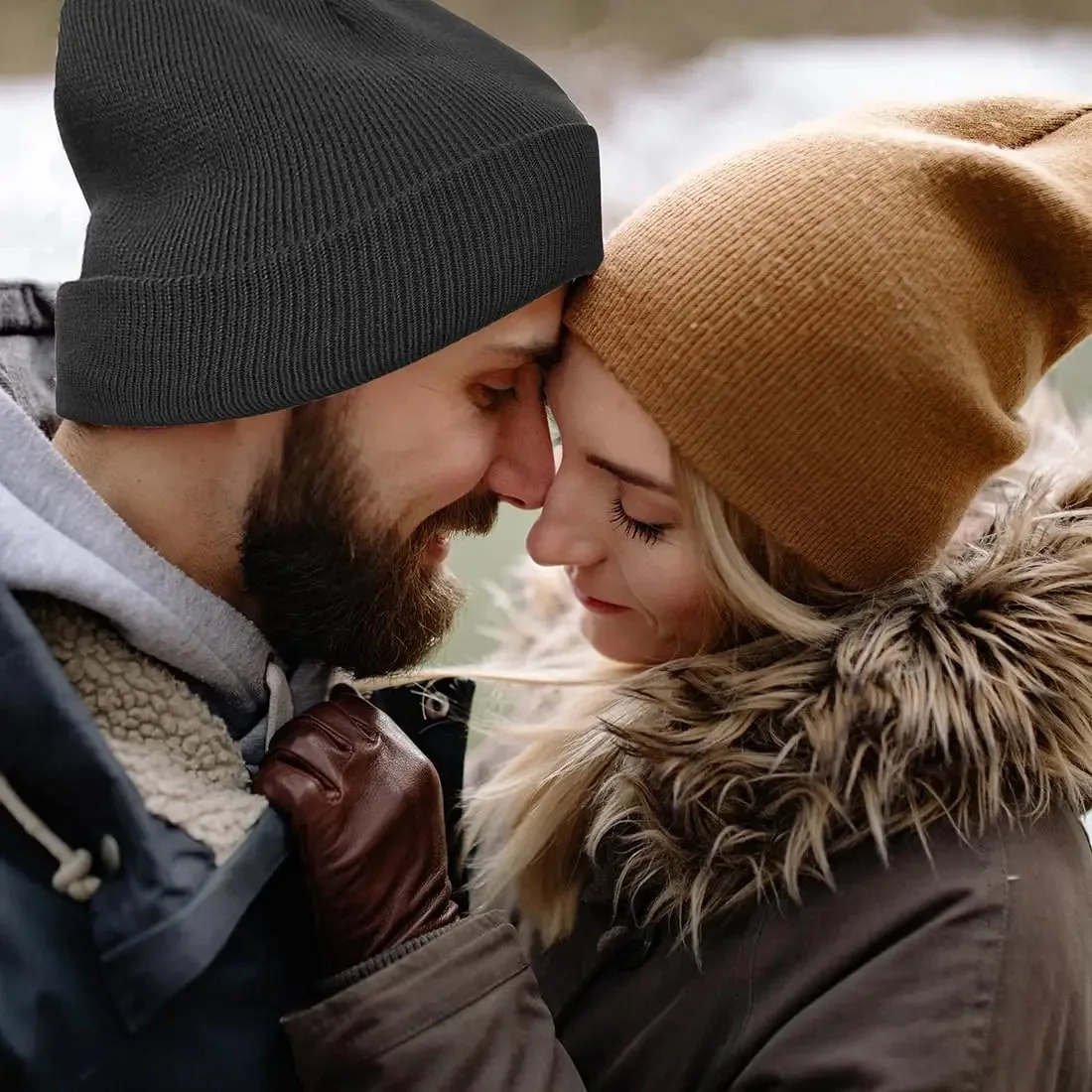 Unisex ซาตินเรียงราย Anti Static Beanie หมวกผู้หญิงฤดูหนาวผ้าไหมซับ Slouchy Warm Cuffed Skullies 2 ชั้นผม Sleep Cap