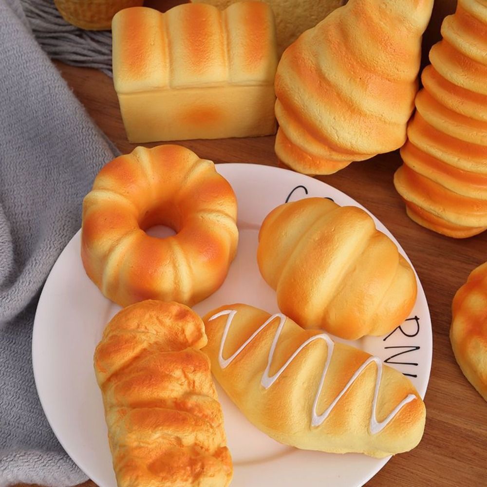 Squishy Food Creative Simulation Bread Sensory Toys Toast Donuts Slow Rebound Squeeze Anti Stress Relief Toys Desktop Decoration