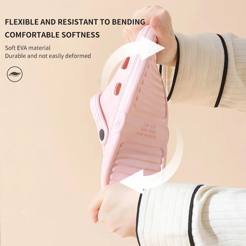 ถ้ํารองเท้าสําหรับผู้หญิงฤดูร้อนใหม่ตกแต่งบ้านEVA Anti SLIP Beachสวมรองเท้าแตะกลางแจ้งผู้หญิงรองเท้าสวน