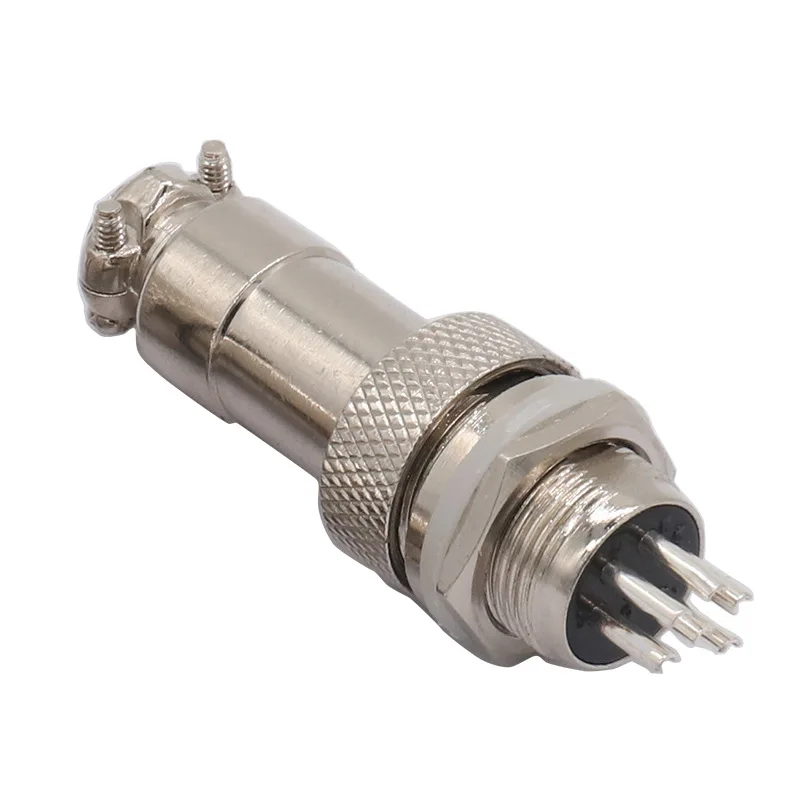 Connettore aeronautico GX12 2/3/4/5/6/7 pin - IP67 impermeabile, rame puro placcato argento, 5 A 125 V CA/CC (compatibile RS765)