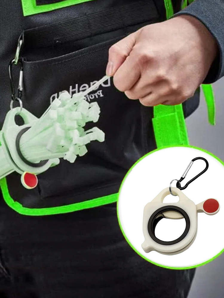 Fluorescent Cable Tie Organizer Reusable Cable Tie Holder Portable Electrical Wire Ties Clip Zip Ties Arrangement