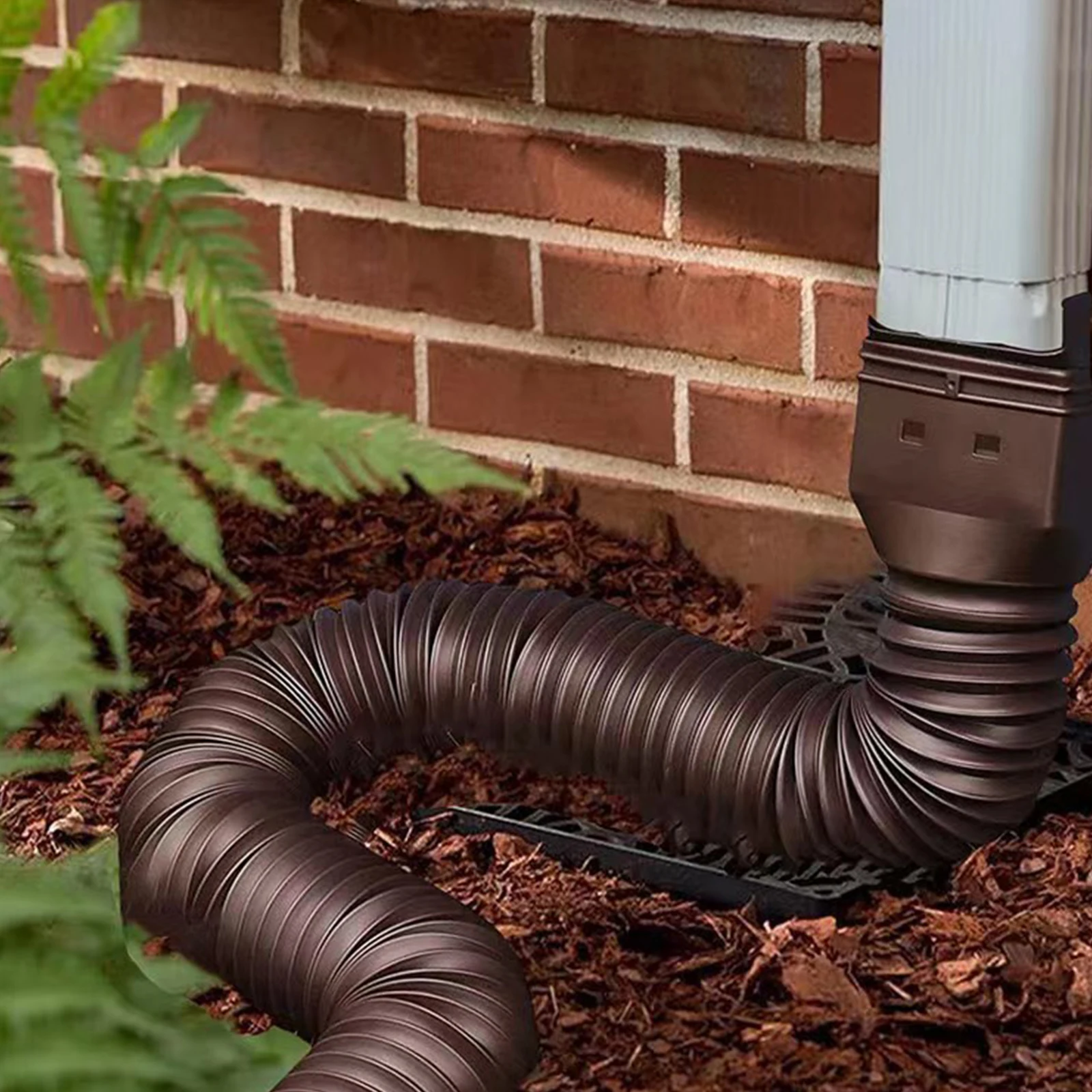 รางน้ําฝน Downspout Extensions ท่อระบายน้ําแบบยืดหยุ่น Downspout Extender Connector พร้อม 3x4in และ 2x3in ตัวเชื่อมต่อสกรูสําหรับรวม