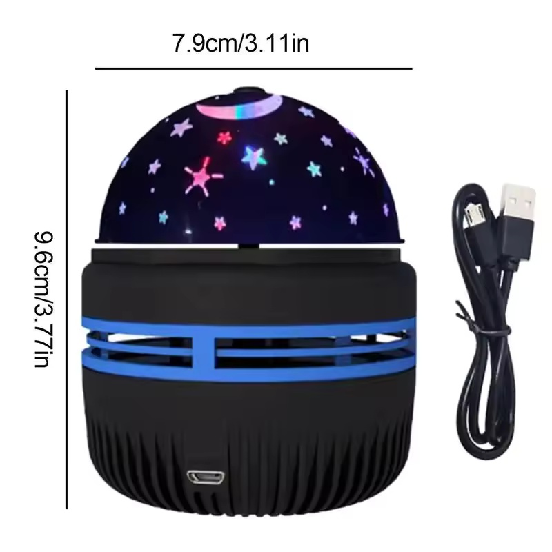 LED Star Projector Lamp USB Auto Rotating Magic Ball Moon Light Colorful Starry Sky NightLights For Bedroom Home Decor